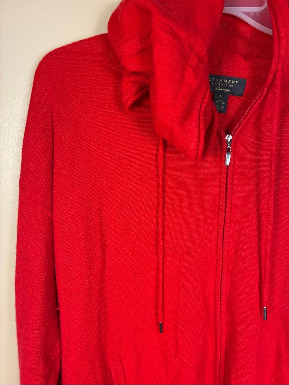 Charter Club Luxury 100% Cashmere Hooded Zip Up Jacket Sweater Cardigan - Picture 4 of 12